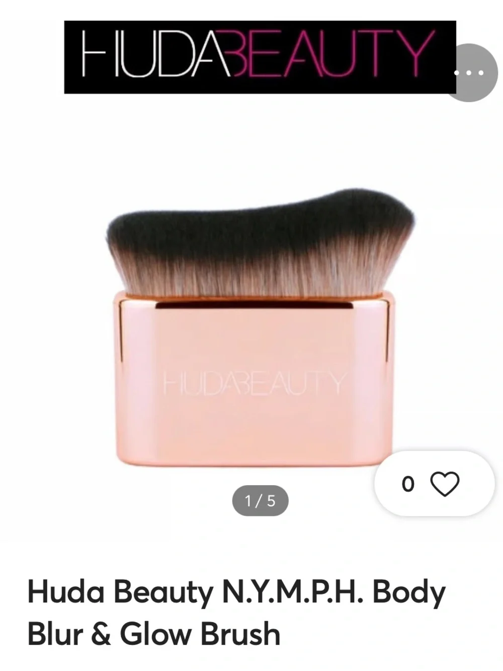 HUDA BEAUTY Rose Gold Body Blur Brush with Black-Tip Bristles